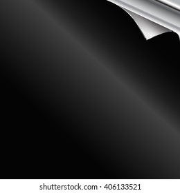 Vector Sheet of golden paper with a curl