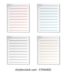 Vector sheets of paper