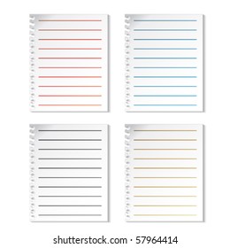 Vector sheets of paper