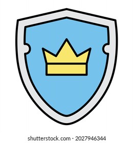  Diseño del icono de contorno relleno de vector Sheild
