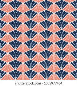Vector Shell Seamless pattern. Stylish abstract art deco texture.