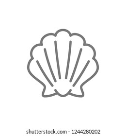 Vector shell, seashell line icon. Symbol and sign illustration design. Isolated on white background