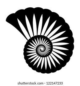 vector shell silhouette
