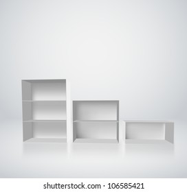 Vector shelves for exhibit