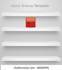 Vector shelves for your design. Easy to edit.