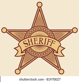 Vector sheriff's shield 