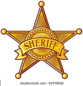 Vector sheriff's shield  svg