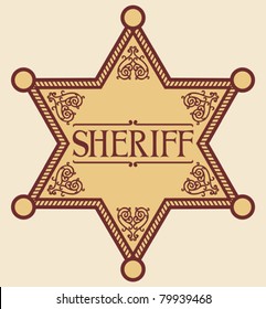 Vector sheriff's shield or badge