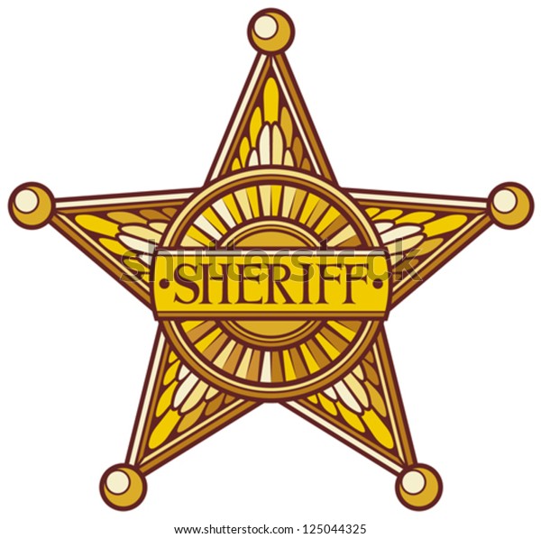 Vector Sheriffs Star Stock Vector (Royalty Free) 125044325