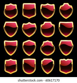 Vector shield collection for design