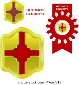 Vector shield for design. Vector set.