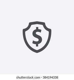 Vector shield dollar Icon