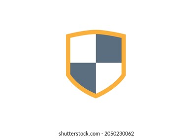 Vector shield with four quarters icon logo