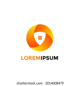 Vector Shield home logo design concept modern, scuirity home logo design, with 3d outline, element,graphic