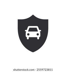 Vector shield icon. Car protection. Auto icon. Shield with car. Protection icon. Save car. Engine safety. Shield sign. Vehicle protection. Pollution protection. Car insurance. Safe vehicle. Machine 