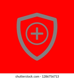 vector shield icon, flat design best shield vector icon