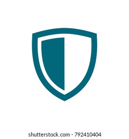 vector shield icon, flat design best vector shield illustration 