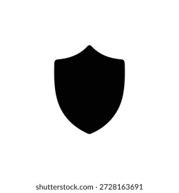 Icono de escudo de Vector Ilustración vectorial de silueta de estilo plano