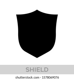 Vector Shield icon. Heraldic shields, security black labels. Knight award, medieval royal vintage badges isolated vector. Protect shape arms silhouette elements set.