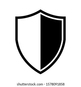Vector Shield icon. Heraldic shields, security black labels. Knight award, medieval royal vintage badges isolated vector. Protect shape arms silhouette elements set.