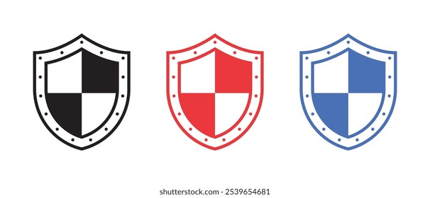 Icono de escudo de Vector en varios colores