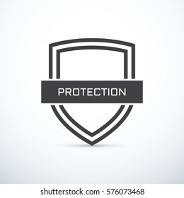 Vector shield icon. Protection icon