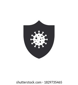 Vektorschild-Symbol. Sicherheitsvektorsymbol. Schutzsymbol. Schild, Vektorsymbol. Sicherheitssystem. Virenschutz. 