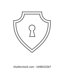 Vector shield icon. Security vector icon. Shield vector icon template illustration
