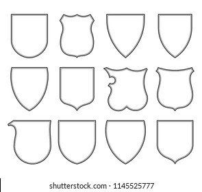 Various Shields Crests Stock Vector (Royalty Free) 9654613