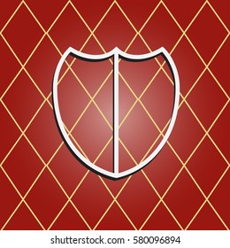 Vector shield icon. web design style