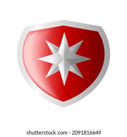 vector shield, illustration of shield isolated white background, suitble used for game, protection, healt, security, guard, and etc