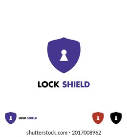 Vector Shield with keyhole logo design concept modern on isolated background,icon, template. Defense logo ,protection,element graphic