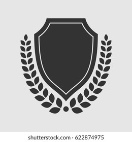 Vector Shield With Laurel Wreath