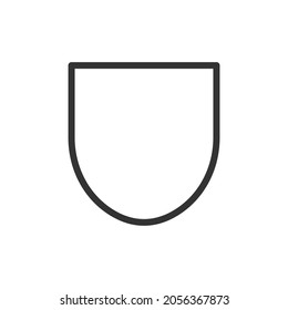 Vektorschild-Zeilensymbol. Symbol in trendigem Umriss-Stil. Vektorgrafik einzeln auf weißem Hintergrund. 