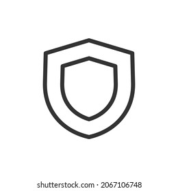Vector shield line icon. Symbol in trendy outline style. Vector illustration isolated on a white background. 