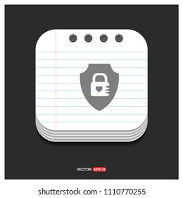 vector shield lock Icon - Free vector icon