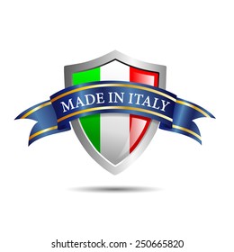 Vector shield made in Italy