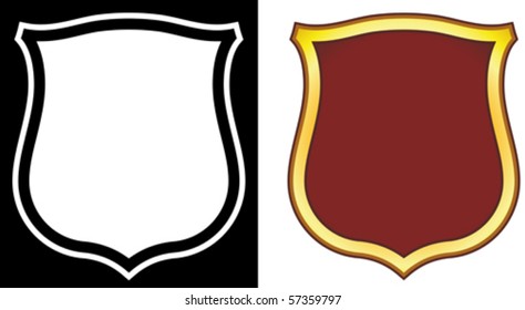 Vector shield on white background