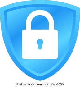 escudo vectorial y candado como símbolo de protección de la privacidad