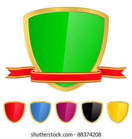 Vector Shield with Ribbon