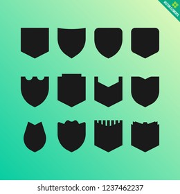 Vector Shield Set. Collection of protection symbols.