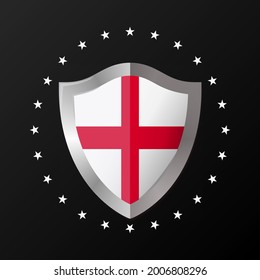 vector shield style 3d of england