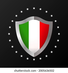 vector shield style 3d of italia 