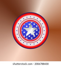 vector shield style 3d of USA, American