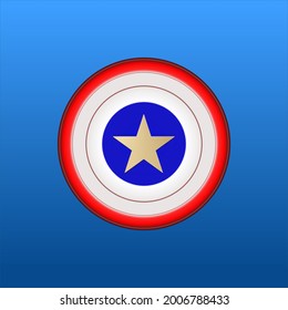 vector shield style 3d of USA, American