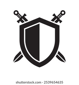 Vector Shield With Sword Icon