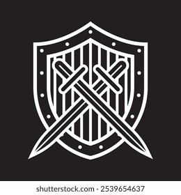 Ícone De Escudo Vetorial Com Espada