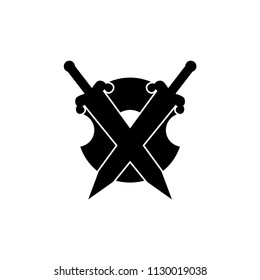 Vector Shield and sword on a white background