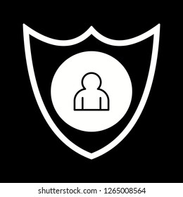 vector shield user icon 