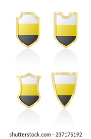 Vector shields with flag of Novorossiya.